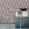 Picture of Bantry Red Geometric Wallpaper