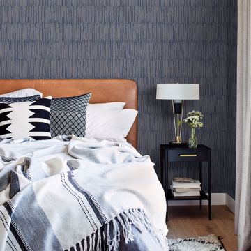 Show details for Zandari Navy Distressed Texture Wallpaper