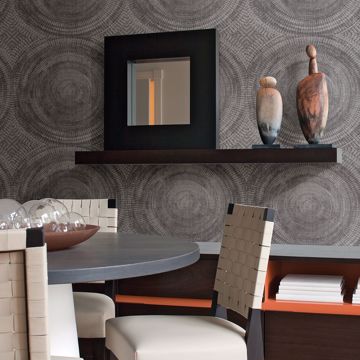 Show details for Lalit Taupe Medallion Wallpaper