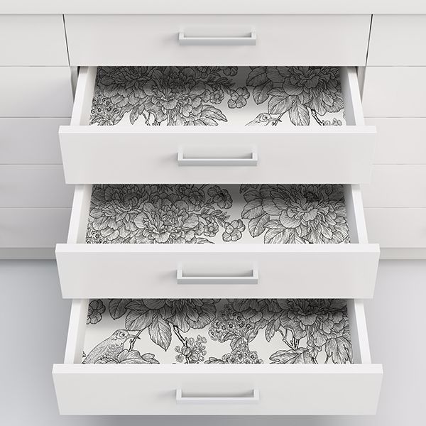 NUS3544 Black & White Sudbury Peel and Stick Wallpaper by NuWallpaper