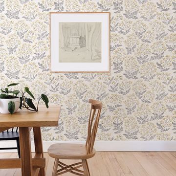 Show details for Yellow Wethersfield Peel and Stick Wallpaper