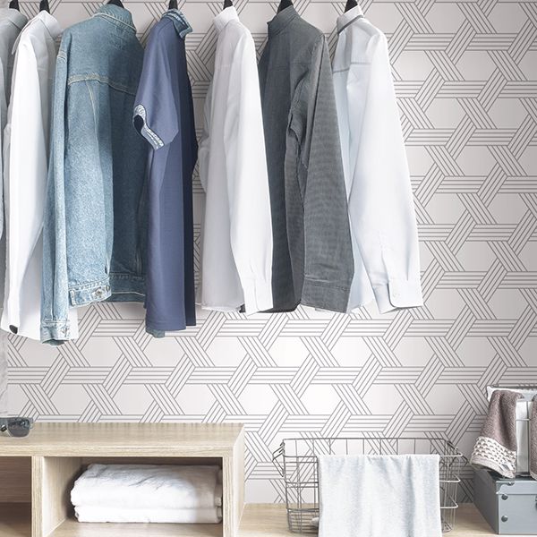 SLS3515 Silver Illusion Self Adhesive Wallpaper by Scott Living