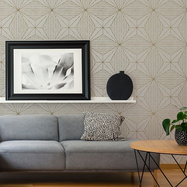 SLS3520 - Gold Aurum Self Adhesive Wallpaper - by Scott Living