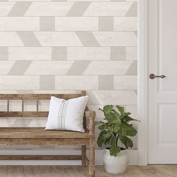 Show details for Scott Living Natural Graphic Shiplap Self Adhesive Wallpaper