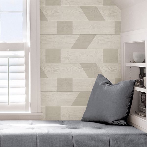 SLS3523 Natural Graphic Shiplap Self Adhesive Wallpaper by Scott Living