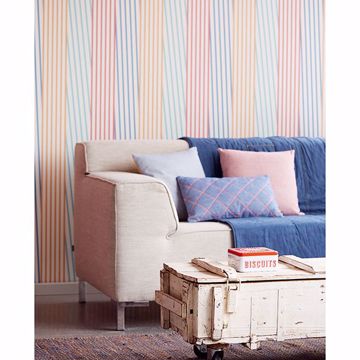 Show details for Maryam Multicolor Modern Stripe Wallpaper