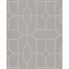 Picture of Johan Taupe Trellis Wallpaper