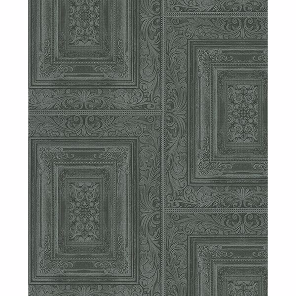 EJ382523 - Olsson Dark Green Wood Panel Wallpaper - by Eijffinger
