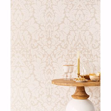 Show details for Arvid Off-White Damask Wallpaper
