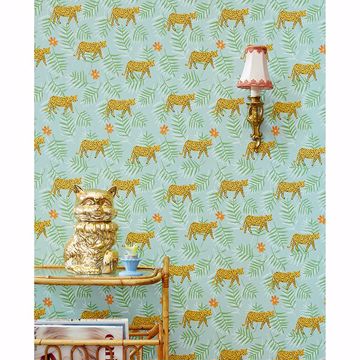 Show details for Exempel Green Cheetah Wallpaper