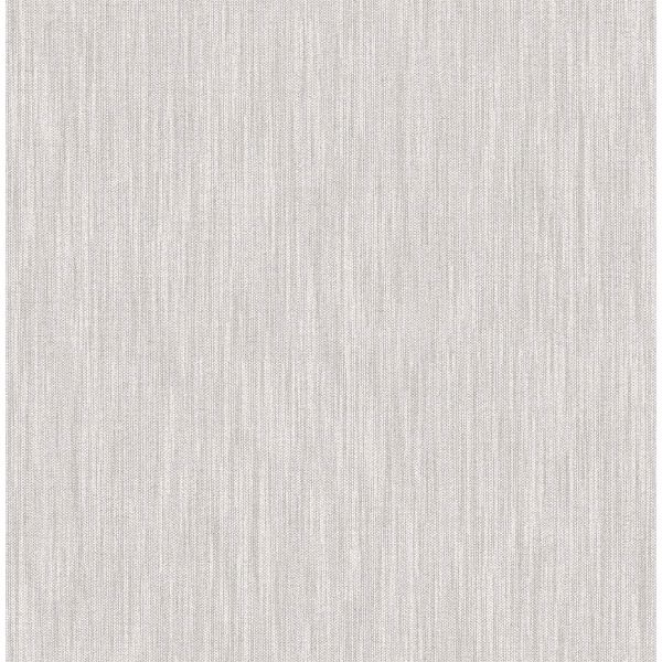 Picture of Chenille Light Grey Faux Linen Wallpaper