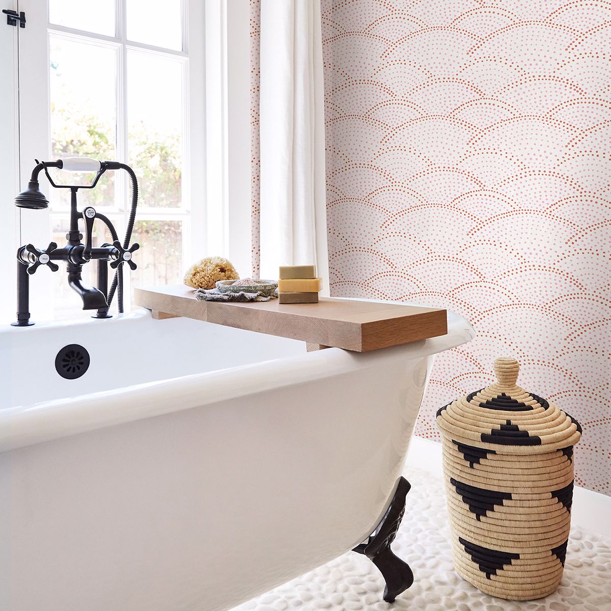 290325801 Pink Dotted Scallop Wallpaper by AStreet Prints