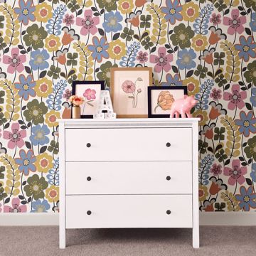 Show details for Piper Multicolor Floral Wallpaper