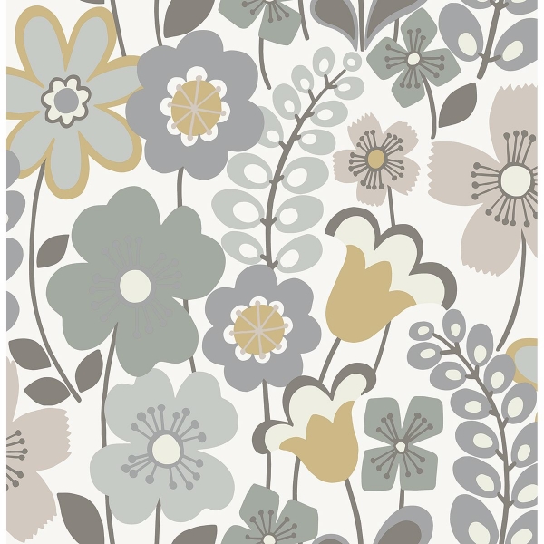 Picture of Piper Lavender Floral Wallpaper