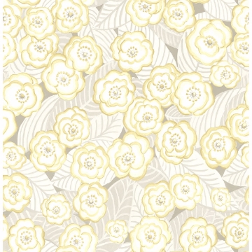 Picture of Emery Light Yellow Floral Wallpaper
