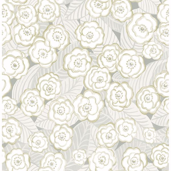 Picture of Emery Grey Floral Wallpaper