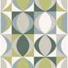 Picture of Archer Green Linen Geometric Wallpaper