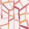 Picture of Tate Pink Geometric Linen Wallpaper