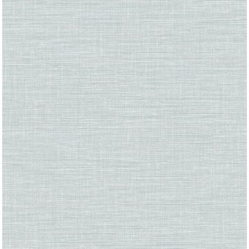 Picture of Exhale Light Blue Faux Grasscloth Wallpaper