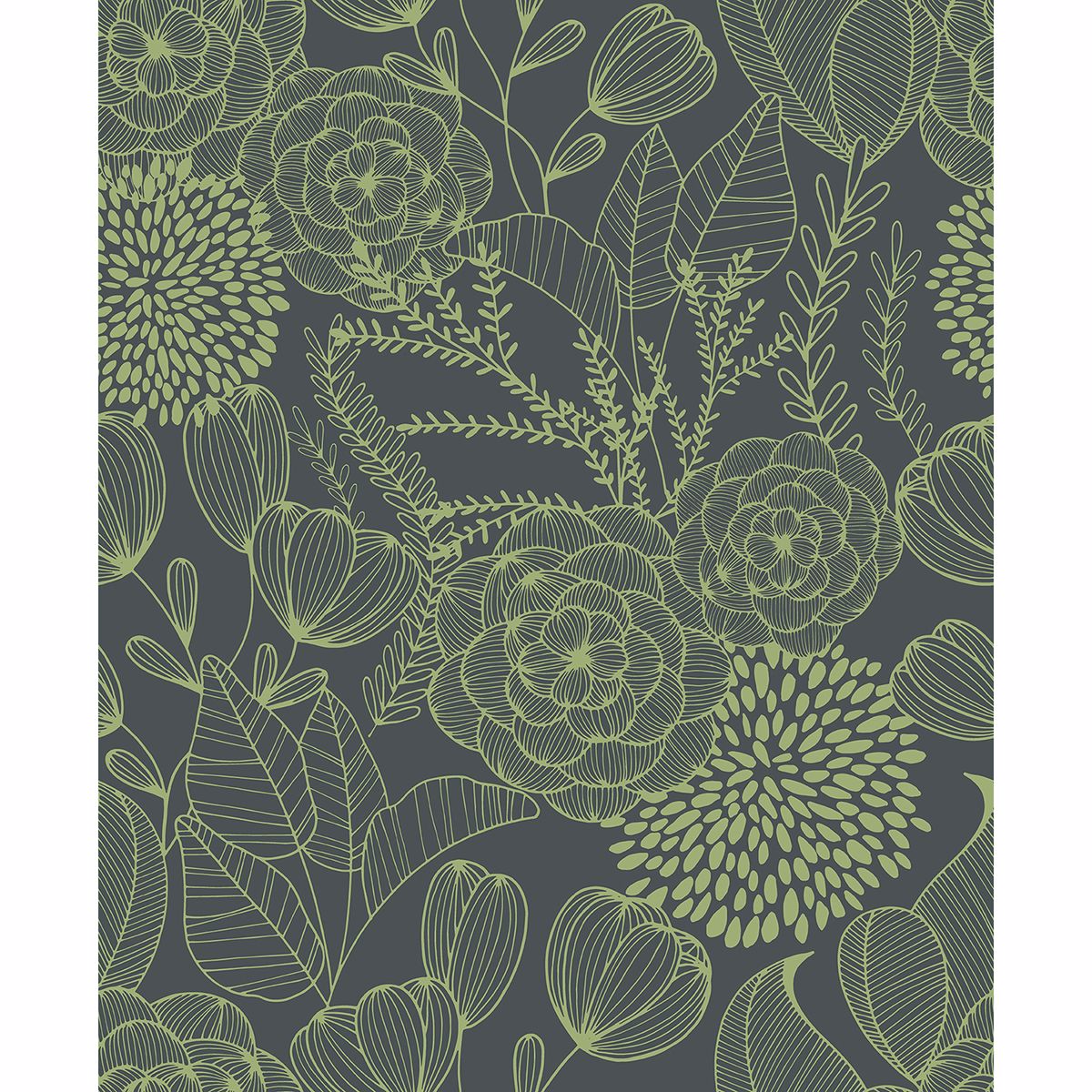 2903-25855 - Alannah Green Botanical Wallpaper - by A-Street Prints