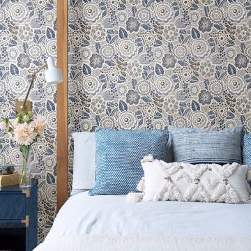 Show details for Lucy Grey Floral Wallpaper