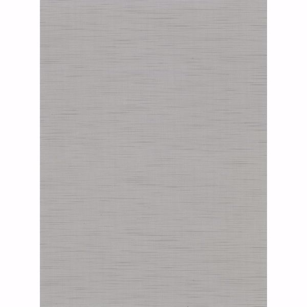 Picture of Chorus Pewter Faux Grasscloth Wallpaper
