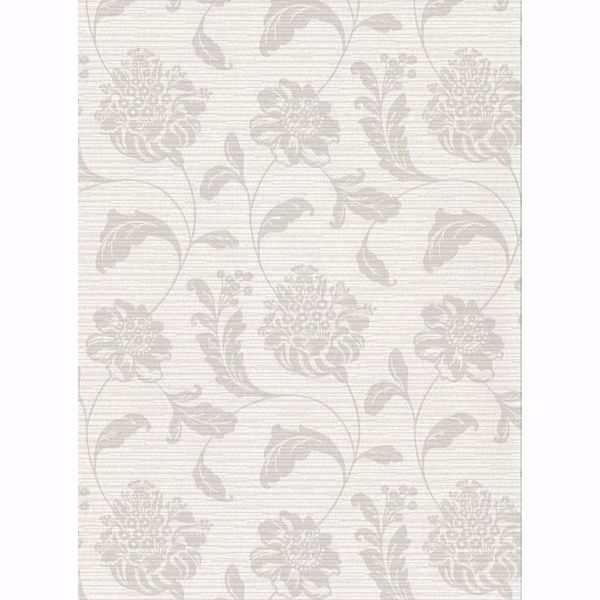 Picture of Holiday Light Grey Jacobean Wallpaper