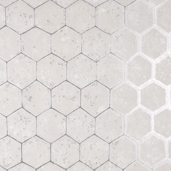 Picture of Starling Silver Honeycomb Wallpaper