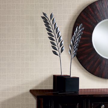 Show details for Glint Cream Distressed Geometric Wallpaper