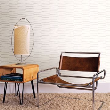 Show details for Luminescence Cream Abstract Stripe Wallpaper