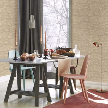 Show details for Hydra Taupe Geometric Wallpaper
