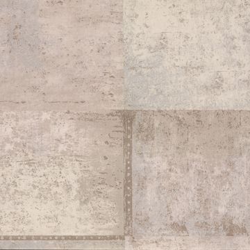 Picture of Vela Taupe Distressed Geometric Wallpaper