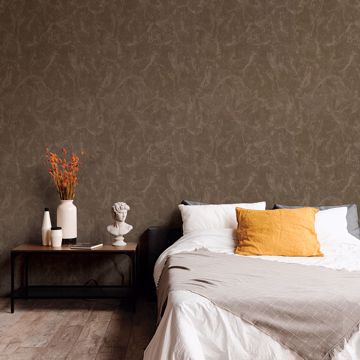 Show details for Crux Chocolate Marble Wallpaper