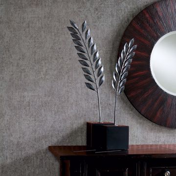 Show details for Luster Silver Distressed Texture Wallpaper