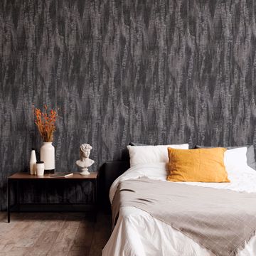 Show details for Meteor Pewter Distressed Texture Wallpaper