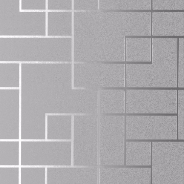 Picture of Mason Silver Geometric Wallpaper