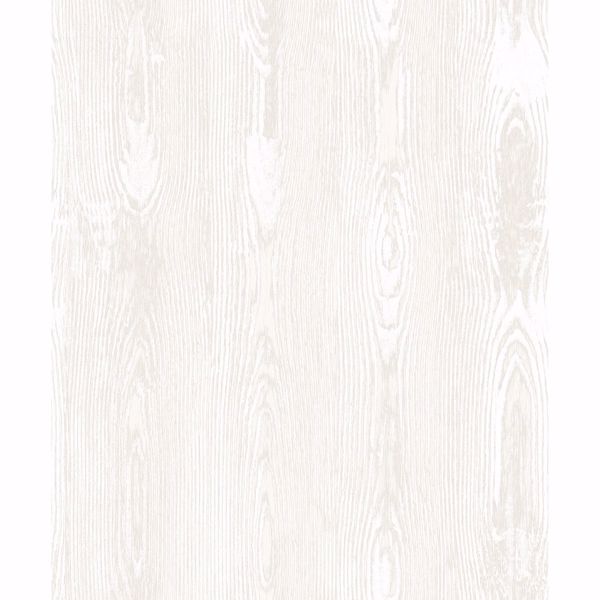 Picture of Jaxson White Faux Wood Wallpaper