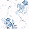 Picture of Deja Blue Floral Wallpaper