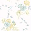 Picture of Deja Light Green Floral Wallpaper