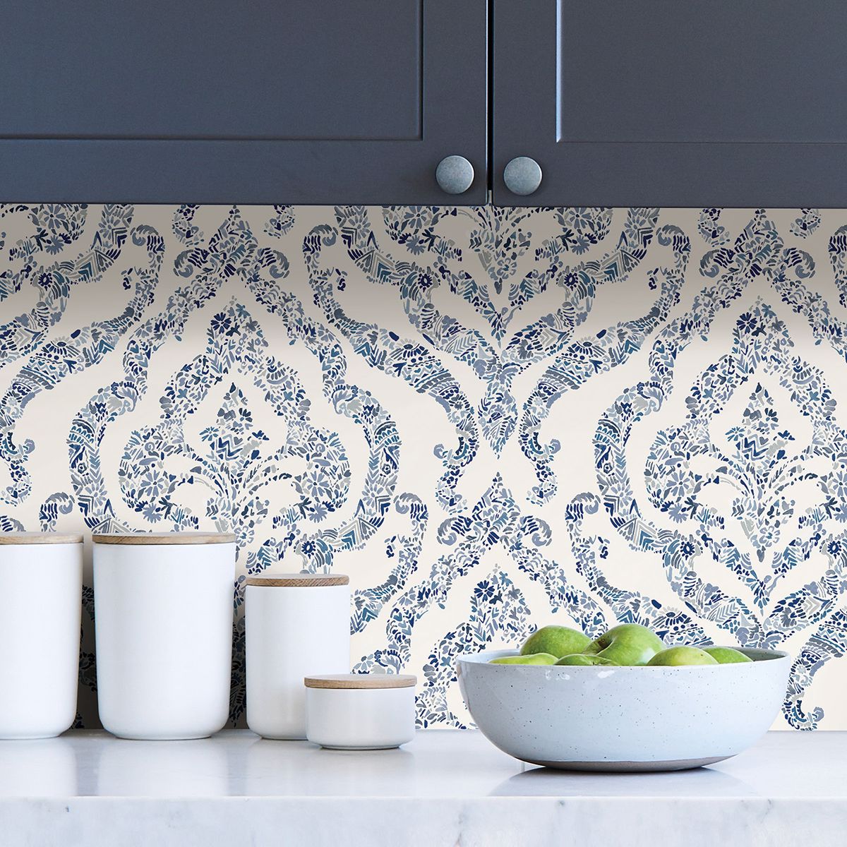 NUS3547 Blue Guildford Peel and Stick Wallpaper by NuWallpaper