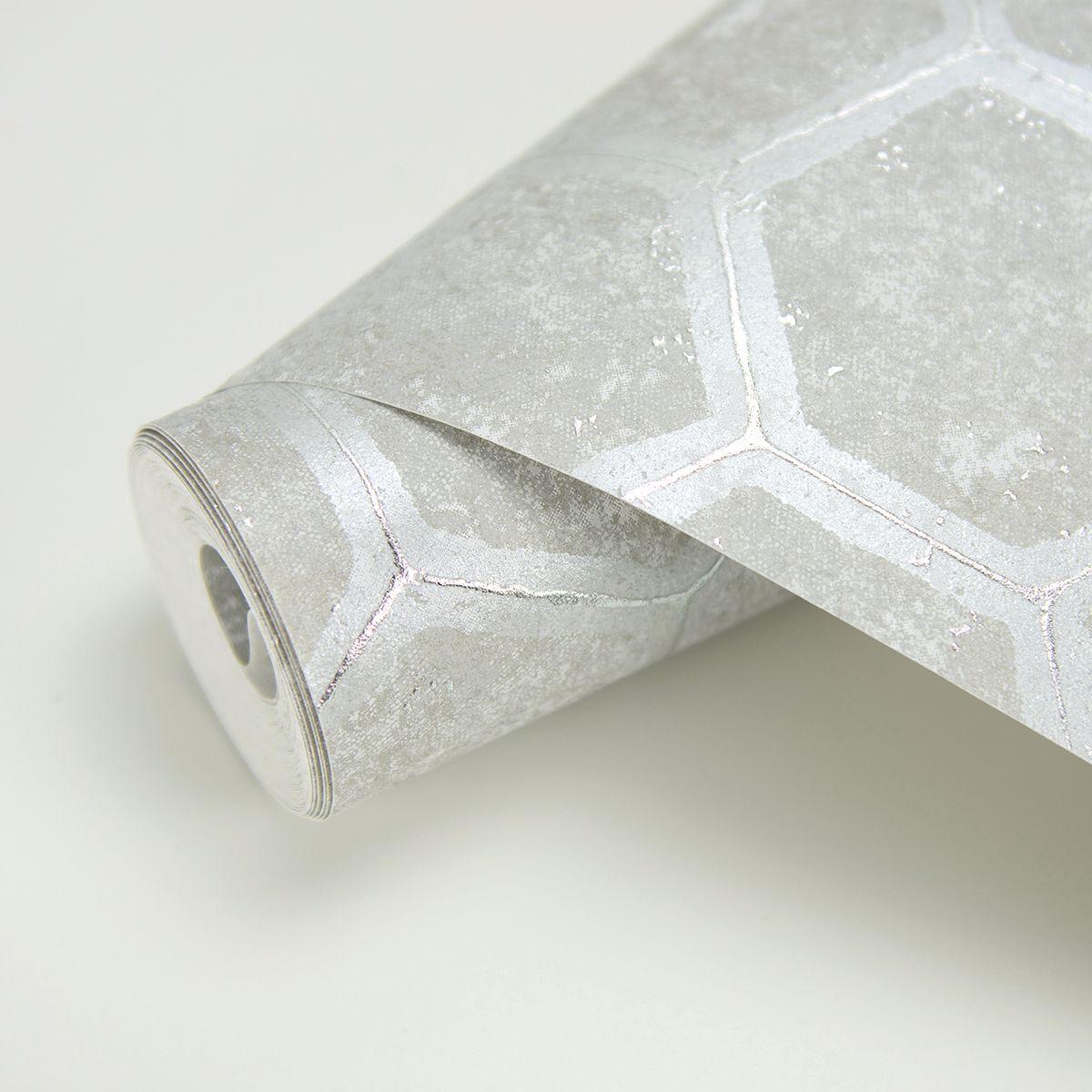 2927-00401 - Starling Grey Honeycomb Wallpaper - by Brewster