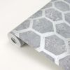 Picture of Starling Pewter Honeycomb Wallpaper