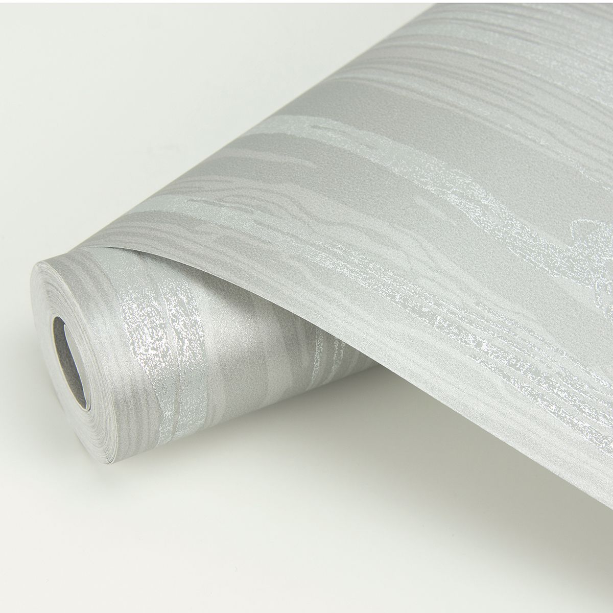 2927-10105 - Nova Silver Faux Wood Wallpaper - by Brewster