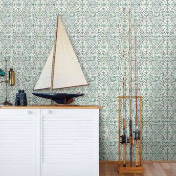 Show details for Sonoma Green Beach Tile Wallpaper