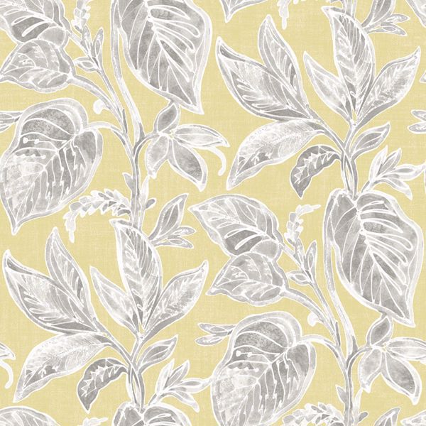 Picture of Mangrove Yellow Botanical Wallpaper