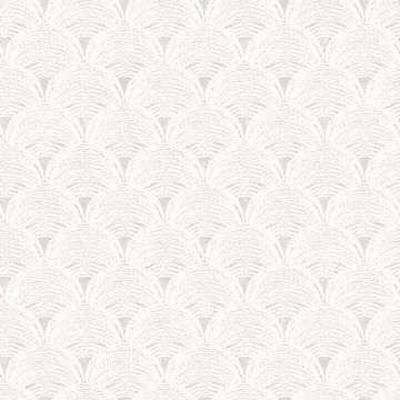 Picture of Santiago Grey Scalloped Wallpaper