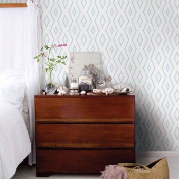 Show details for Santa Cruz Turquoise Geometric Wallpaper