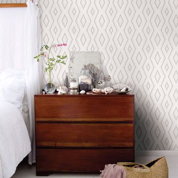 Show details for Santa Cruz Grey Geometric Wallpaper