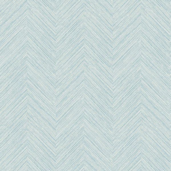 Picture of Caladesi Teal Faux Linen Wallpaper