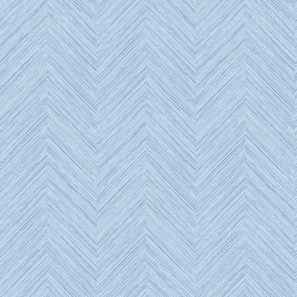 Picture of Caladesi Light Blue Faux Linen Wallpaper